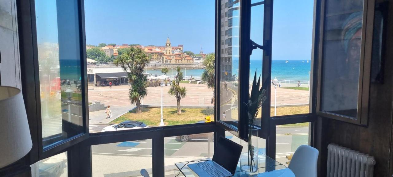 Apartmán Apartamento La Escalerona Con Vistas Al Mar Gijón Exteriér fotografie